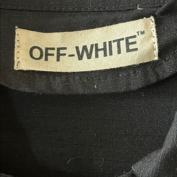 OFF-WHITE Diagonal Brushed Field Military Jacket | Virgil Abloh | Small | Black - Picture 4 of 16